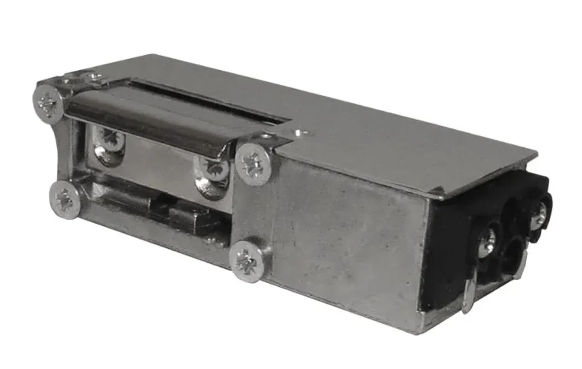 Incontro Elettrico Universale Per Serrature Di Porte Blindate | Tipo Mottura Cisa Securemme | 12V | Accessorio Sicurezza Casa E Condominio (4 Pioli + Scivolo DX)