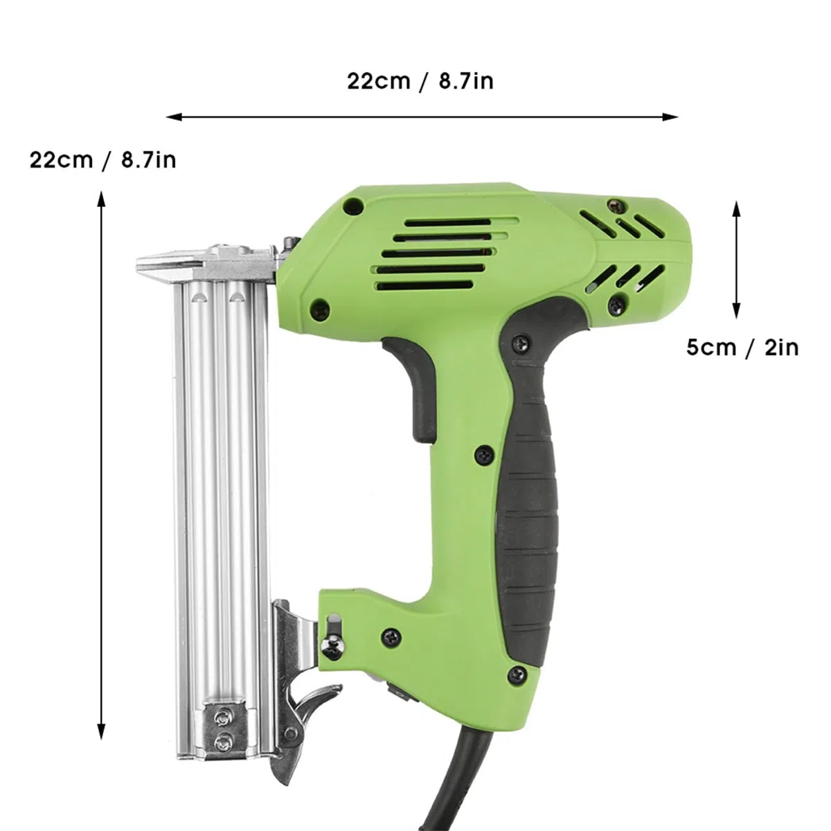 Brad Chiodatrice, Pistola Sparachiodi Elettrica 1800 W Capacità 100 Chiodi Lunghezza Chiodo 30 Mm, Graffatrice Elettrica Ergonomica per Tappezzeria Leggera, Legno, Carpenteria
