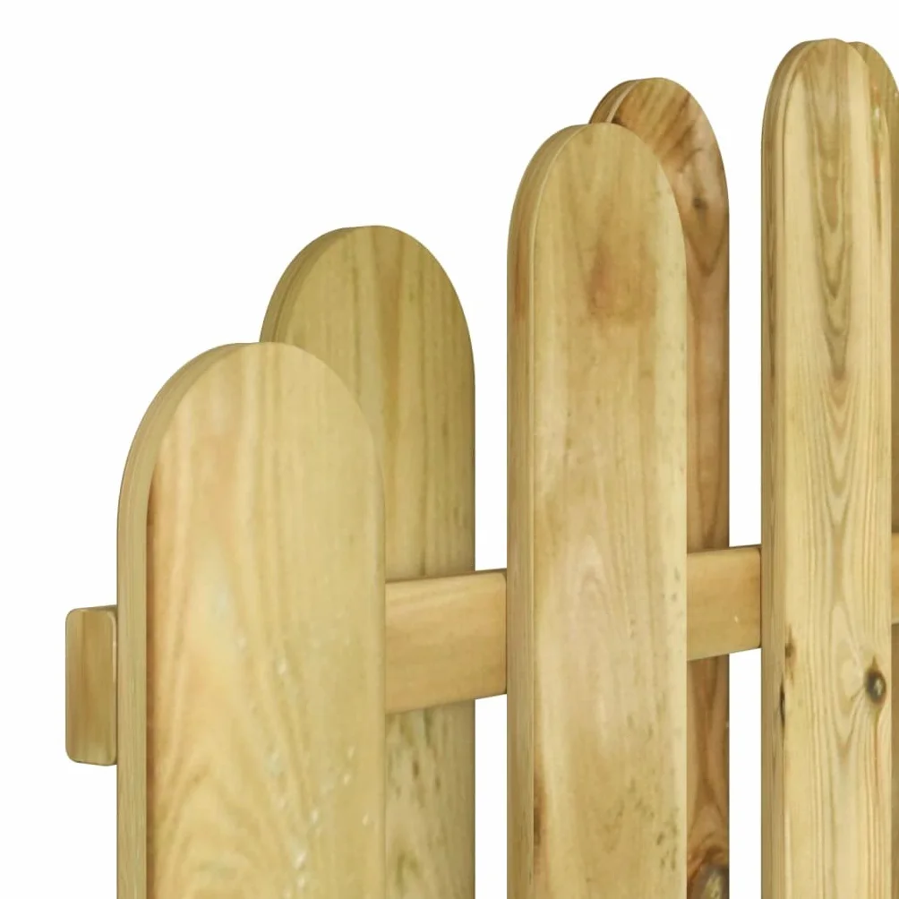 vidaXL Cancello per Steccato 100x150 cm ad Arco, per Recinzione Giardino Esterni, in Legno Impregnato, per Recinto