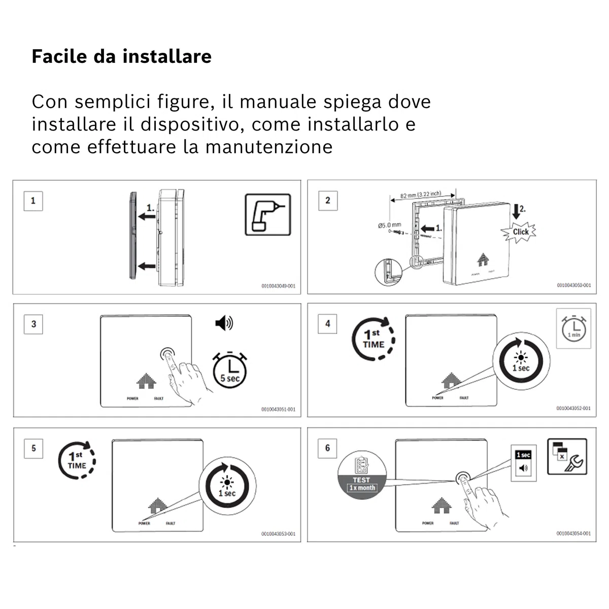Bosch Rilevatore di CO D-CO - Allarme per Monossido di Carbonio - Facile da Installare con Modalità Memoria & Indicatore di Fine Vita