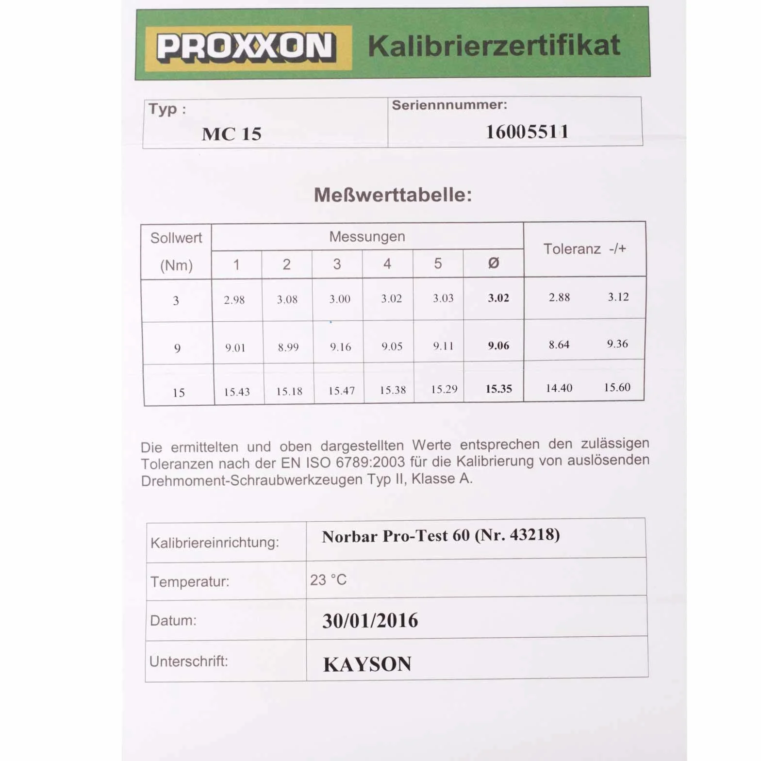 Chiave dinamometrica Proxxon MicroClick MC15 (coppia 3-15 Nm, con custodia in plastica, display analogico di facile lettura) 23345