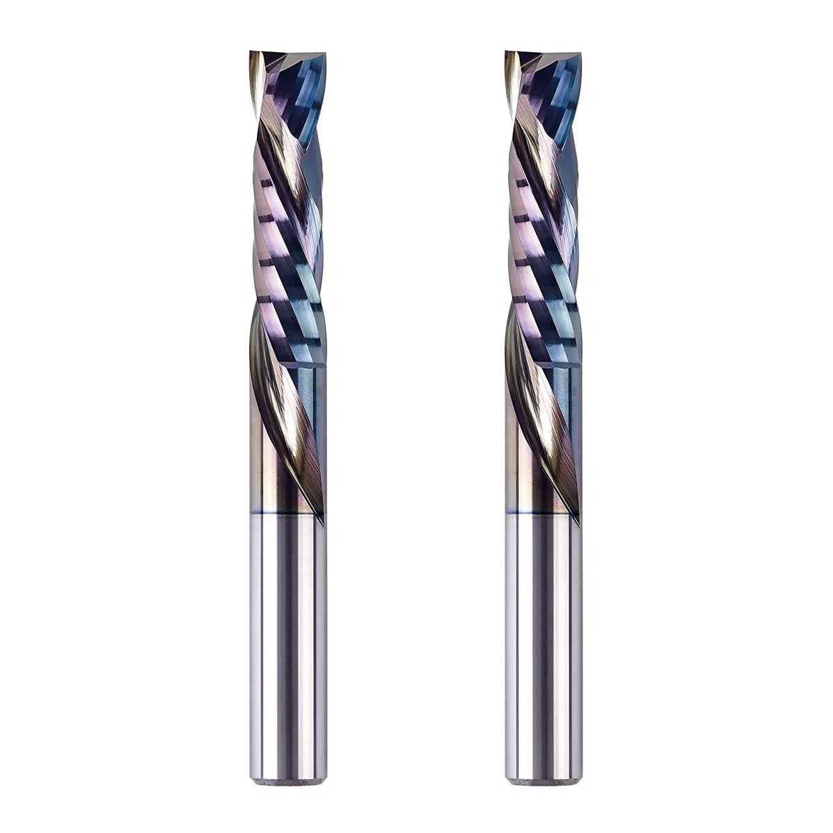 SpeTool Fresa a spirale per scanalature da 8 mm, gambo di compressione da 32 mm, lunghezza di taglio (con rivestimento TAC, 2)