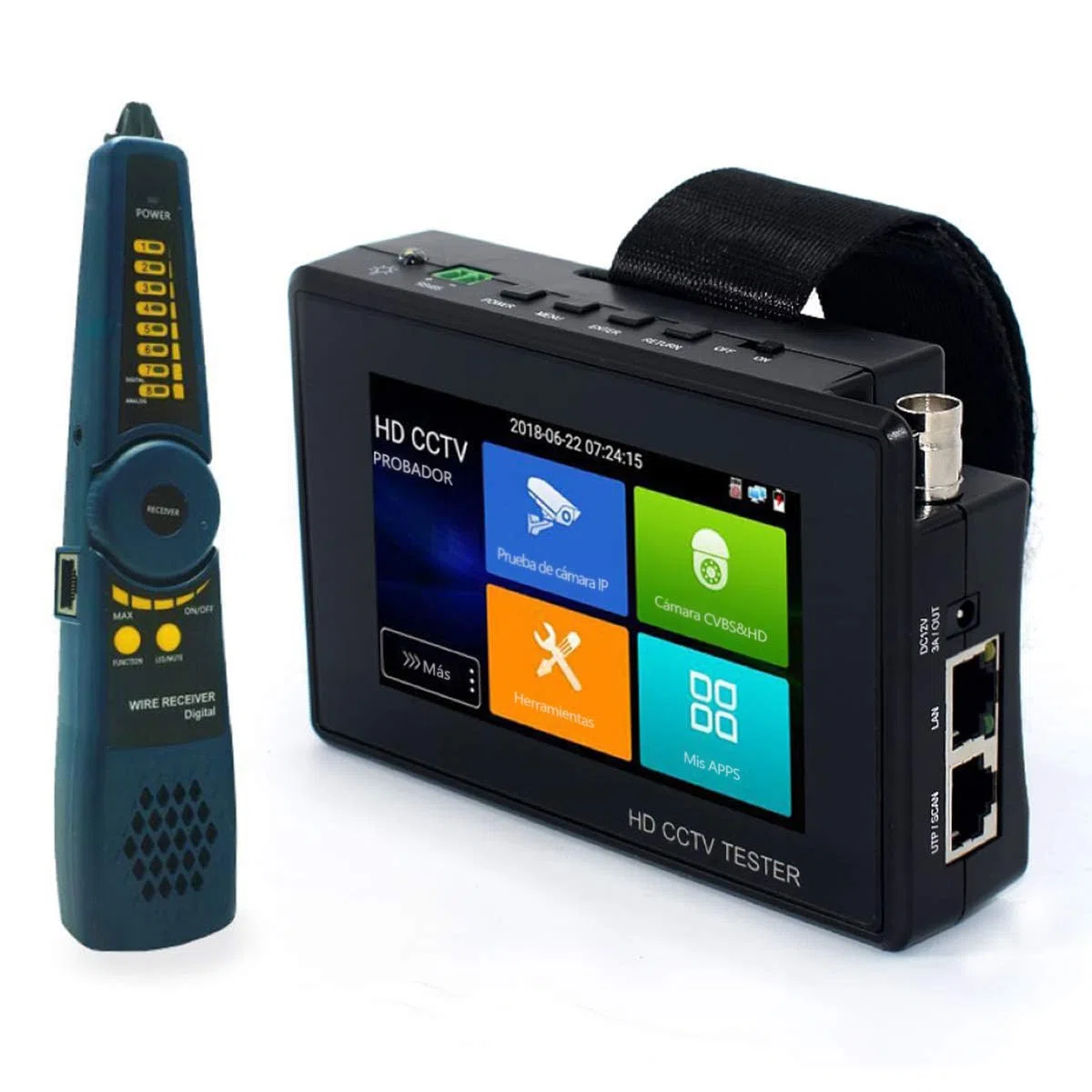 4 pollici Monitor Coassiale CCTV Tester H.265 4K Telecamera IP Tester CCTV CVBS 8MP TVI CVI AHD Tester Analogico Monitor Tester Telecamera POE/WIFI/HDMI Uscita/RJ45 TDR-Polso Portatile