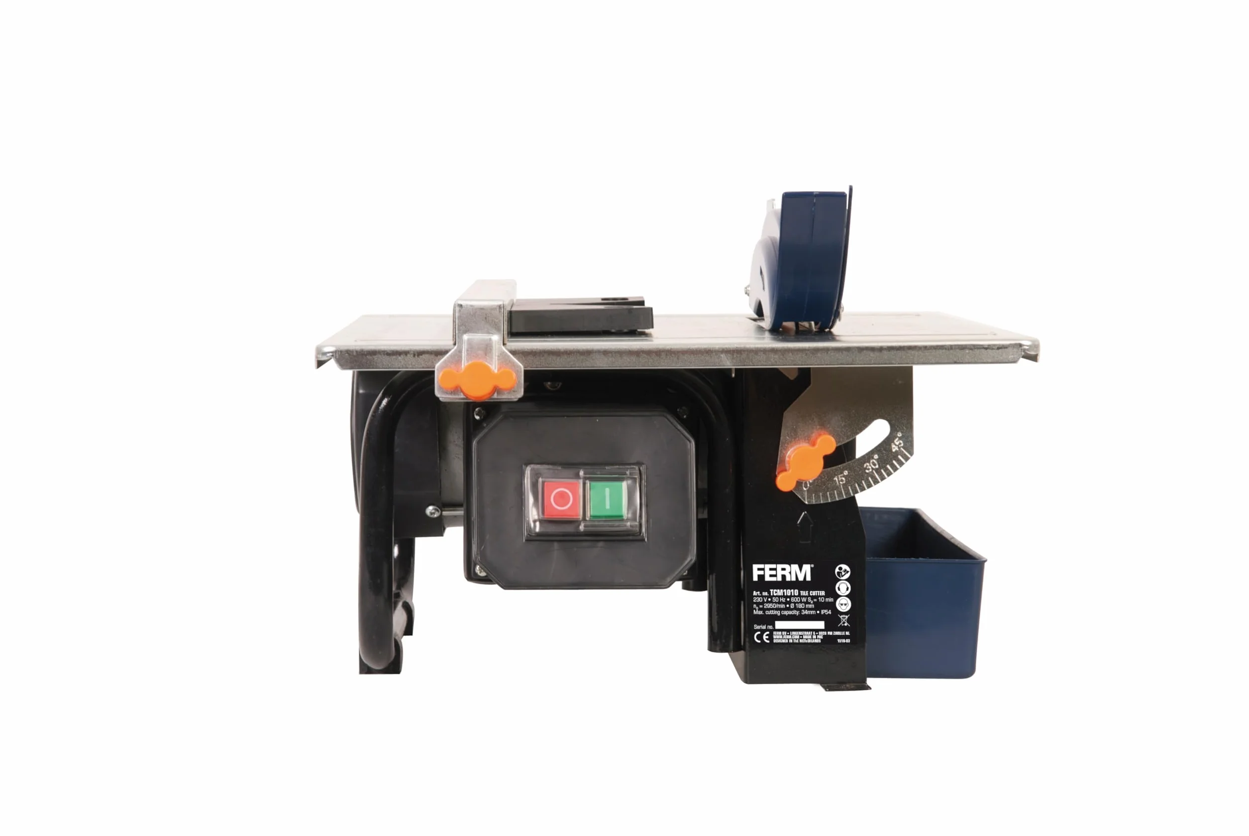 FERM Tagliapiastrelle 600W 180mm - Sistema di raffreddamento ad acqua - Include 1 lama diamantata