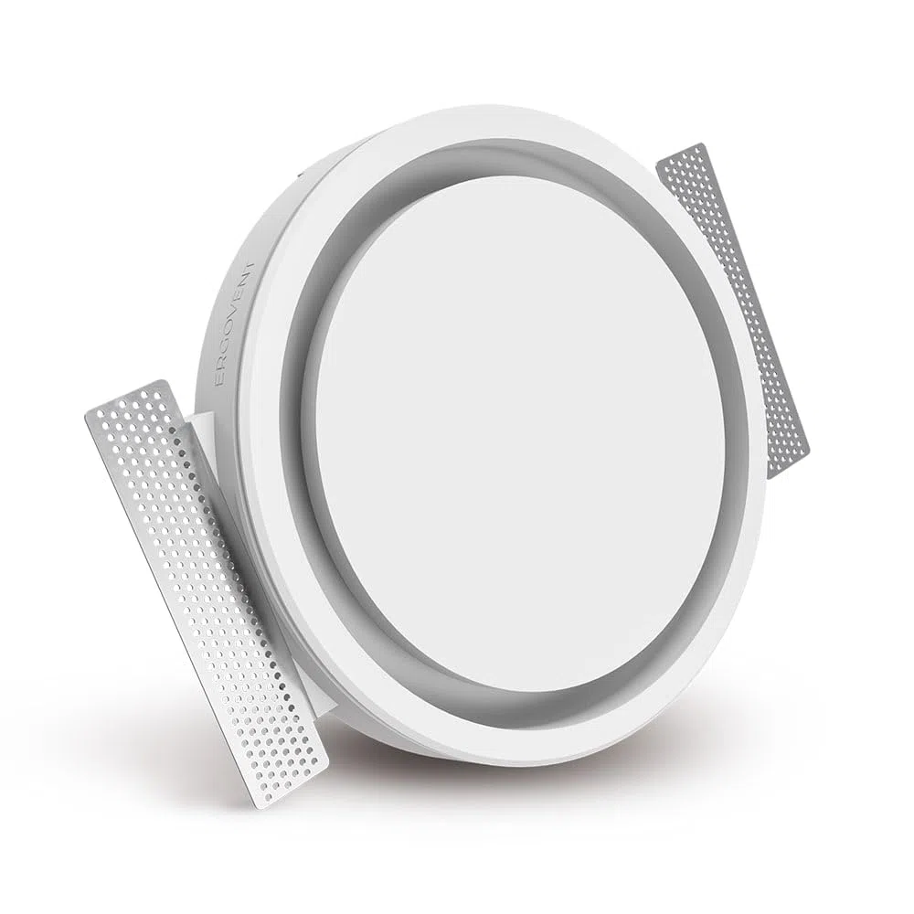 RONDO-100 - Aspiratore 100mm Tondo per Soffitto, Diffusore Verniciabile 4", Valvola a Disco con Magnete, Design poco Appariscente