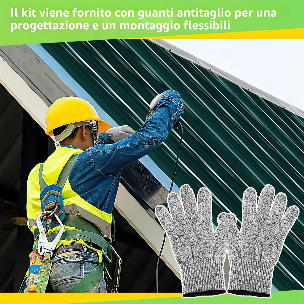 Lamiera profilata, 24 piastre trapezoidali per tetto, 129 x 46 cm = 14 m², lamiera per posto auto coperto, casetta attrezzi, verde