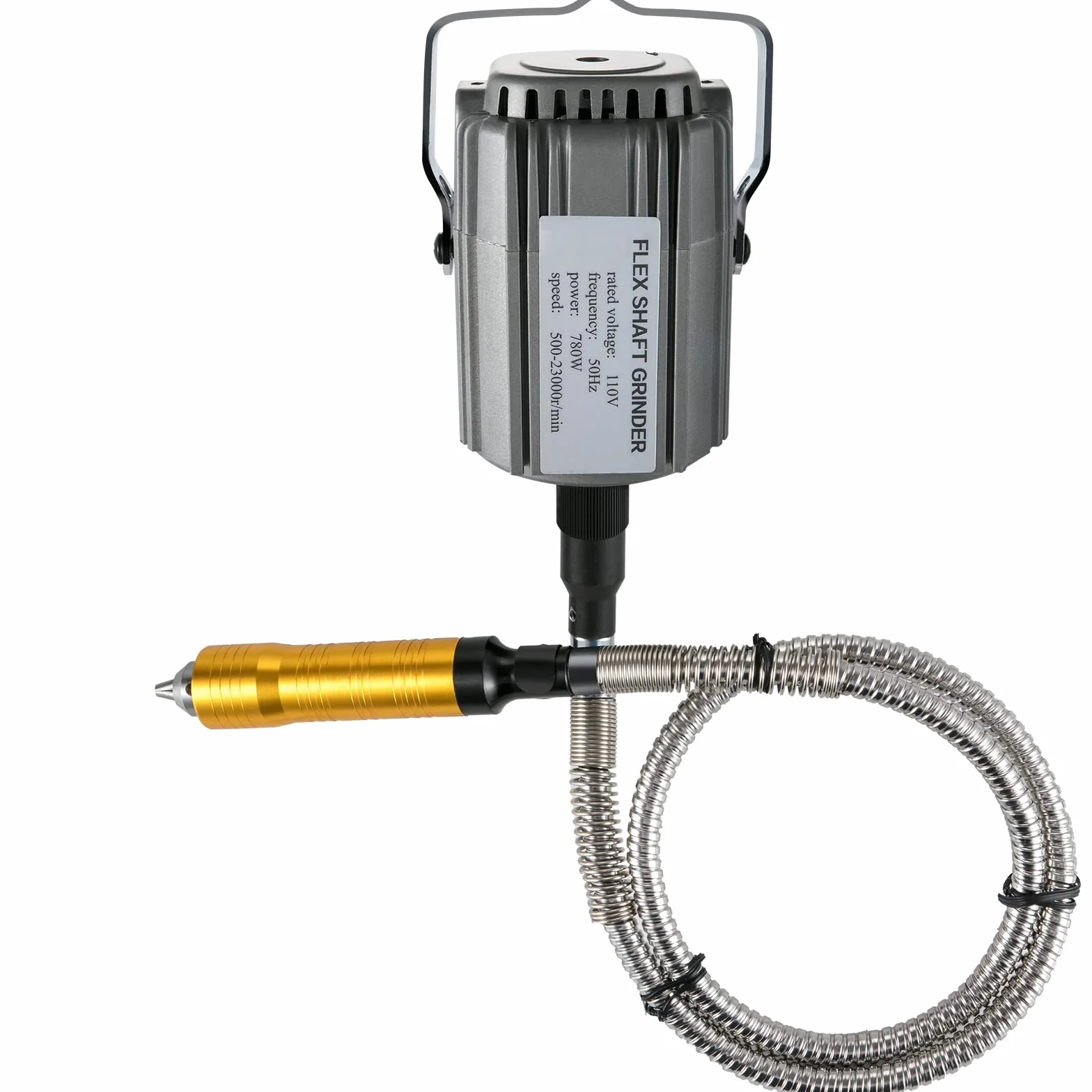 VEVOR Albero Flessibile con Mandrino per Trapano, Potenza 780 W 220 V 500-23000 RPM Smerigliatrice Elettrica con Albero Flessibile per Diversi Materiali Come Metallo, Legno, Pietra, Gioielli, ecc.