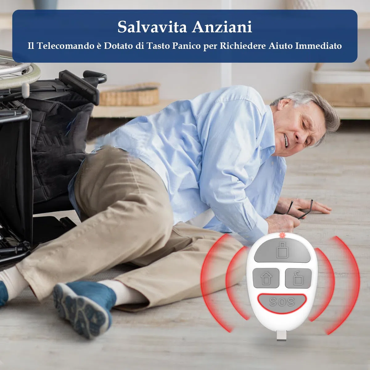 YISEELE Allarme Casa Senza Fili: Antifurto casa con connettività 5 GHz Wi-Fi e App salvavita anziani - Incluso Sirena 125DB - 6 Sensori Porta/Finestra - 2 Telecomandi - Hub - Compatibile Alex & Google