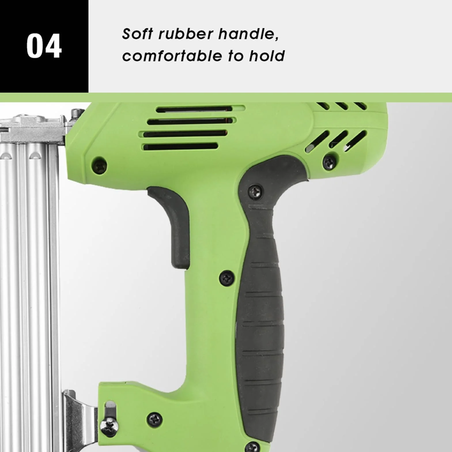 Brad Chiodatrice, Pistola Sparachiodi Elettrica 1800 W Capacità 100 Chiodi Lunghezza Chiodo 30 Mm, Graffatrice Elettrica Ergonomica per Tappezzeria Leggera, Legno, Carpenteria