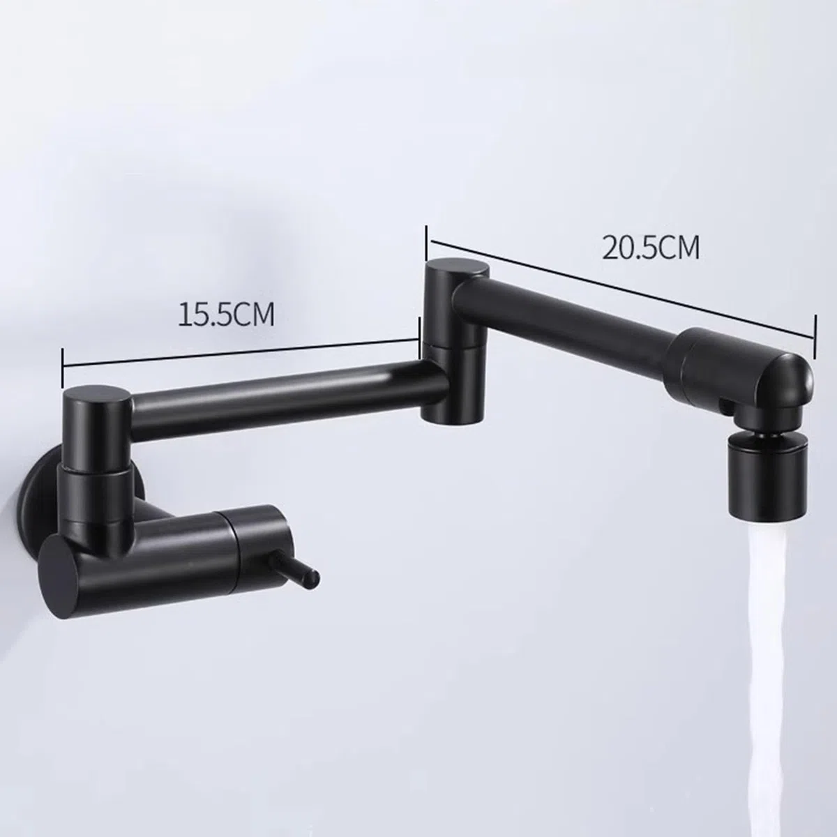 Rubinetto Cucina A Muro Ottone Rubinetto Lavello Cucina Pieghevole per Riempimento Pentole,Argento