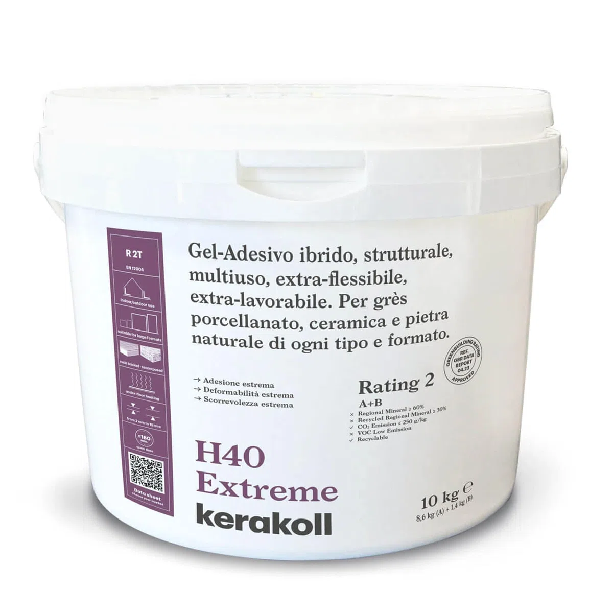 Kerakoll KERAKOLL H40 EXTREME ADESIVO IBRIDO GEL BICOMPONENTE SALDABILE BIANCO 10