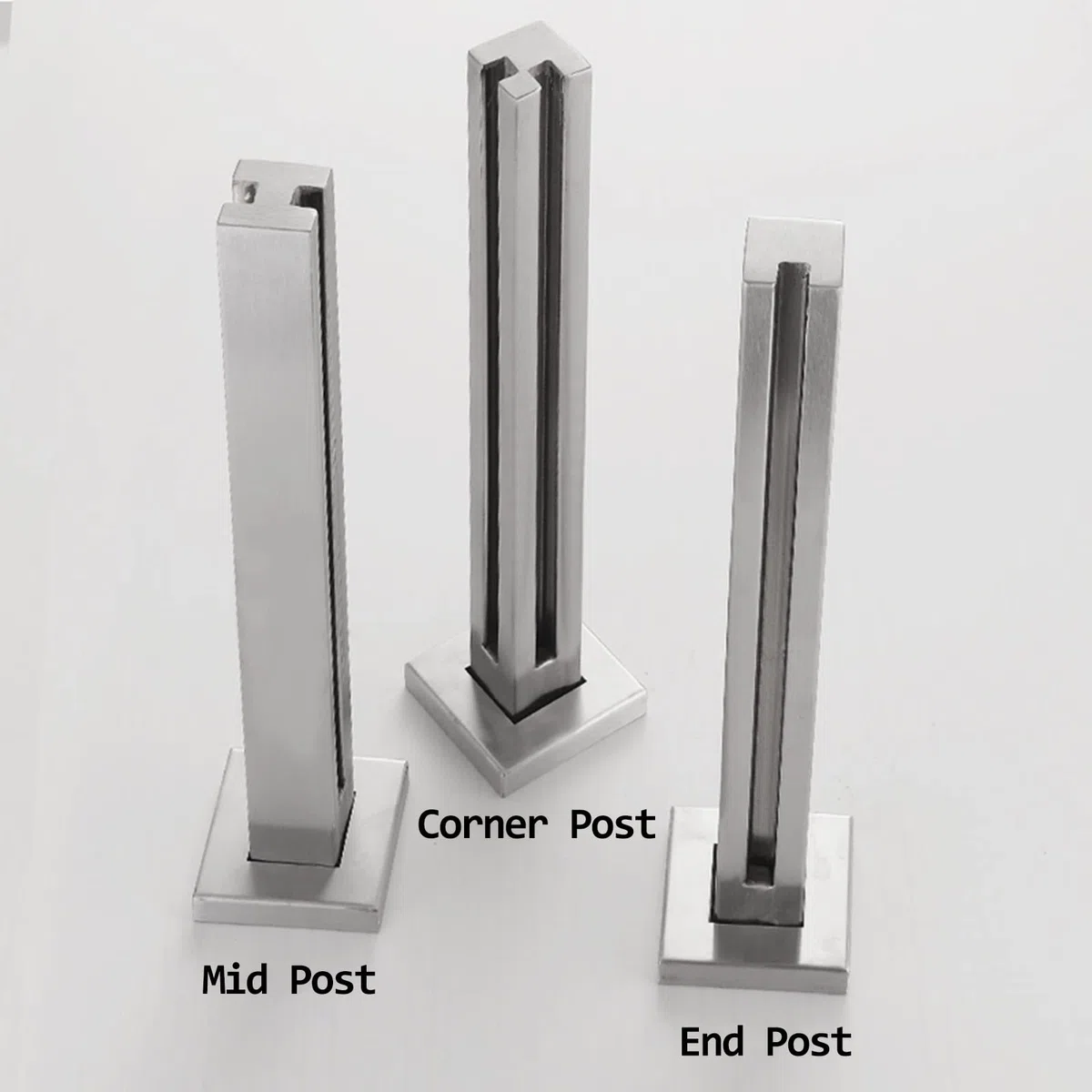 Ringhiera Vetro scale interne esterni Argento Paletto Per Ringhiera Per Pannelli In Vetro/Plastica/Legno 10/12 Mm, Palo Per Balaustra In Vetro In Acciaio Inossidabile Per Balcone/Scale