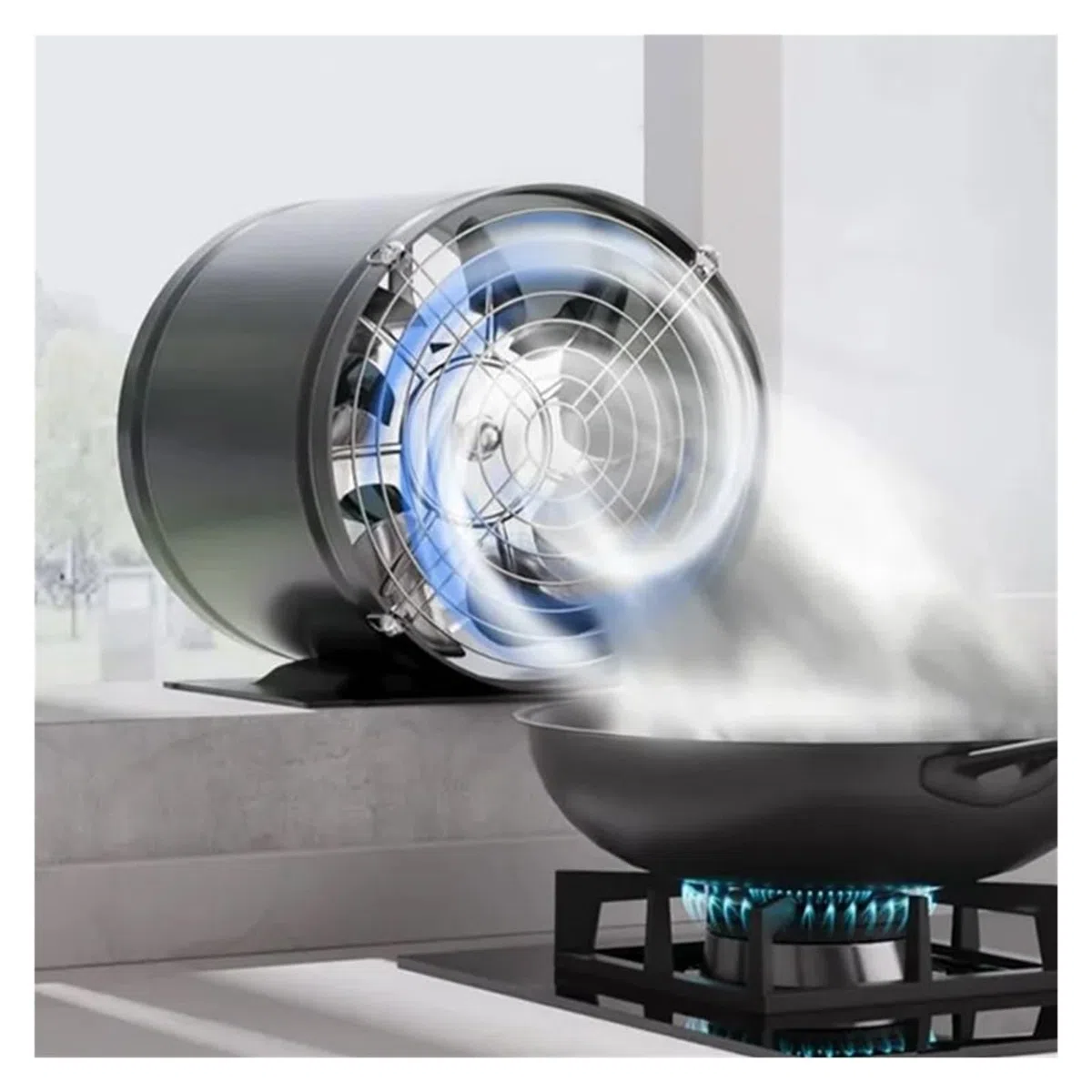 4/6/7 ''Pollici Ventilatore Di Scarico Circolare Multifunzionale Potente Ventilatore Di Scarico Condotto Muto Cucina Domestica La Di Ventilazione Di Scarico Fumi(6 Inch)