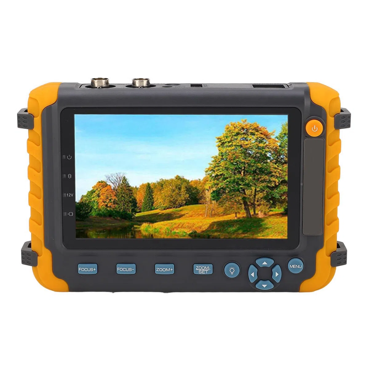 Focket Tester CCTV, Tester per Telecamera IP 5 Pollici 8 MP, Tester per Monitor Video Analogico Coassiale AHD TVI CVI con Test Cavo UTP Controllo PTZ Ingresso HDMI VGA Uscita DC12V (Spina UE)