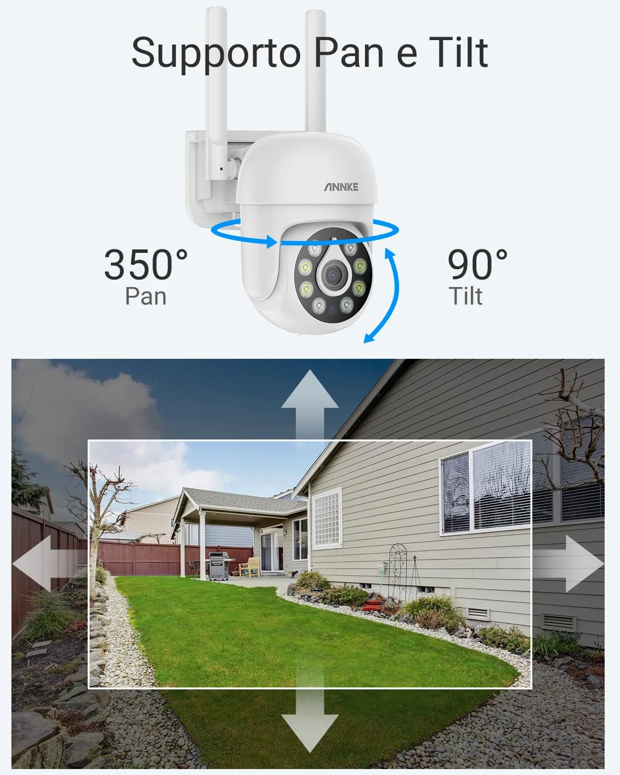 ANNKE Set di telecamere di sorveglianza da 5 MP, per esterni, Wi-Fi, 16 CH 4 K NVR con 14 telecamere PT, visione notturna a colori, audio bidirezionale, riconoscimento intelligente delle persone
