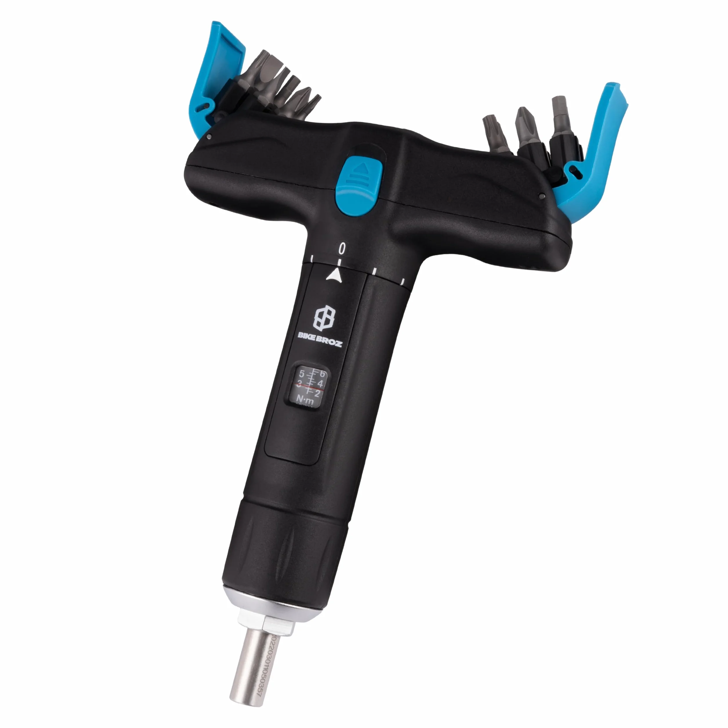 Tyson T by - Chiave dinamometrica da 1/4" per bicicletta, moto, ecc. 2-8 Nm | Cacciavite a coppia piccolo con set di punte a croce, fessura, Torx ed esagonale nel manico a T | 70003