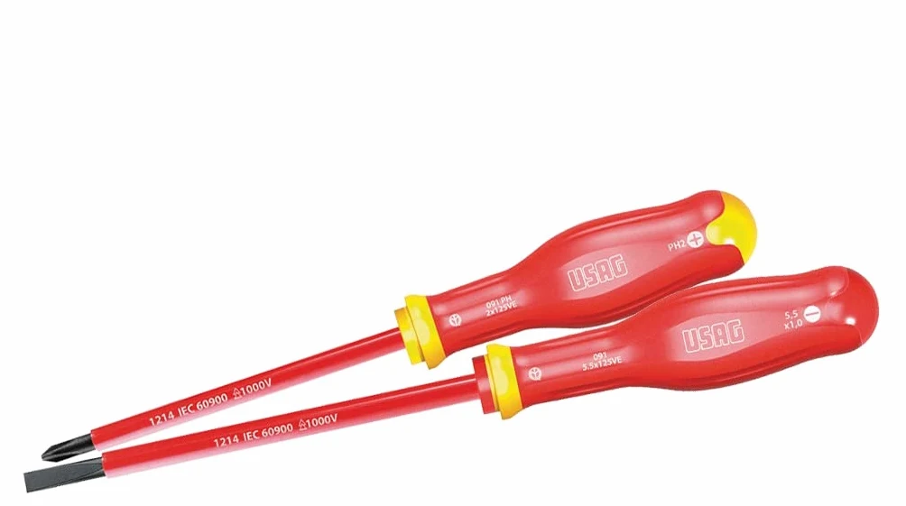 Usag U00910106 Serie Giraviti Isolati 1000V, Rosso, ‎37.5 x 20 x 4.3 cm, 500 grammi