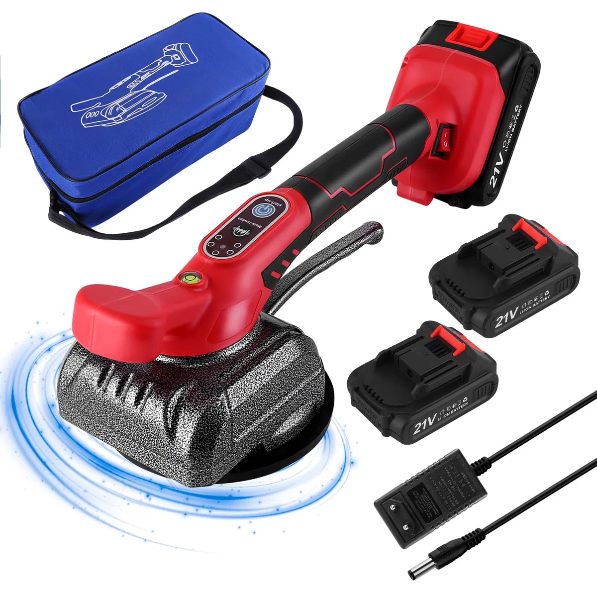 Vibratori per Piastrelle a Batteria,EUWLY Piastrellatrice per piastrelle da 21 V Elevata capacità di carico Piastrelle per pavimenti da parete Posa di utensili vibranti Strumenti con ventosa, QA2364X