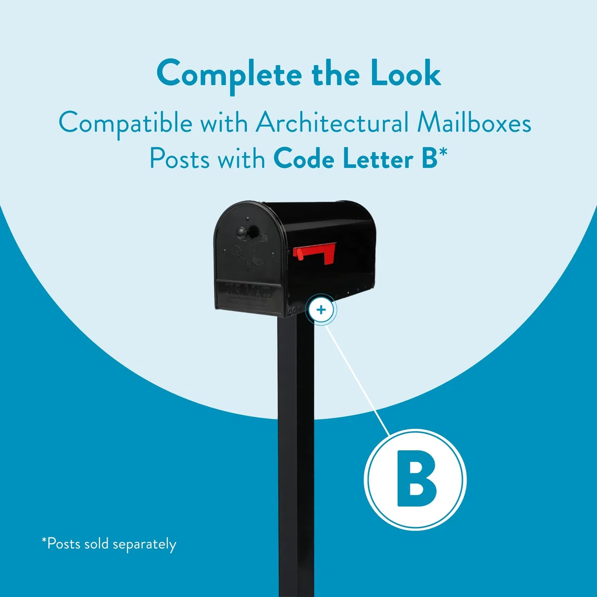 ARCHITECTURAL MAILBOXES OM160BEC Outback - Supporto per palo, colore: nero