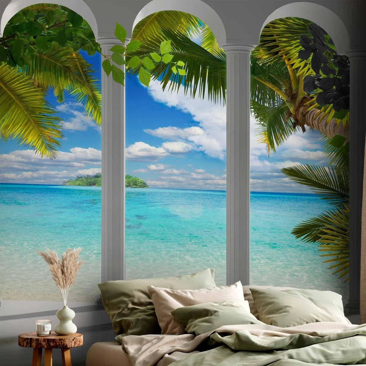 murando - Carta da parati Adesiva Mare Oceano 343x256 cm Fotomurali Adesivi Murali Rivestimento Parete Moderna per Pareti Adesiva Muro Decorativo Fotomurale Soggiorno -tropicale