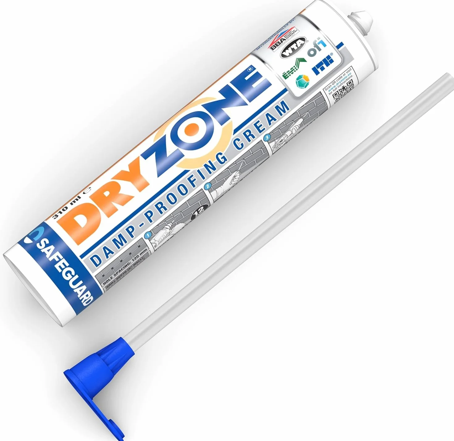 Dryzone Kit Iniezione - Tutto ciò che serve per trattare l'umidità di risalita - Trattamento approvato dalla BBA (6 m)