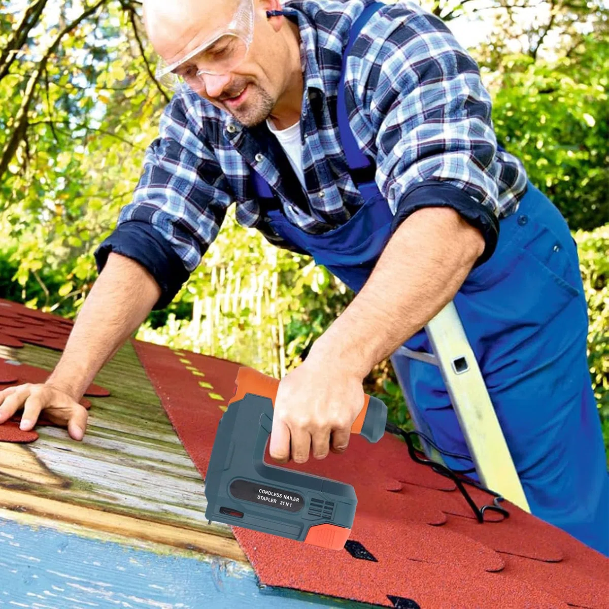 Graffettatrice Elettrica Senza Fili 2 in 1 Sparachiodi a Batteria per Brad e Chiodi Professionale per Carpenteria e Progetti Fai Da Te