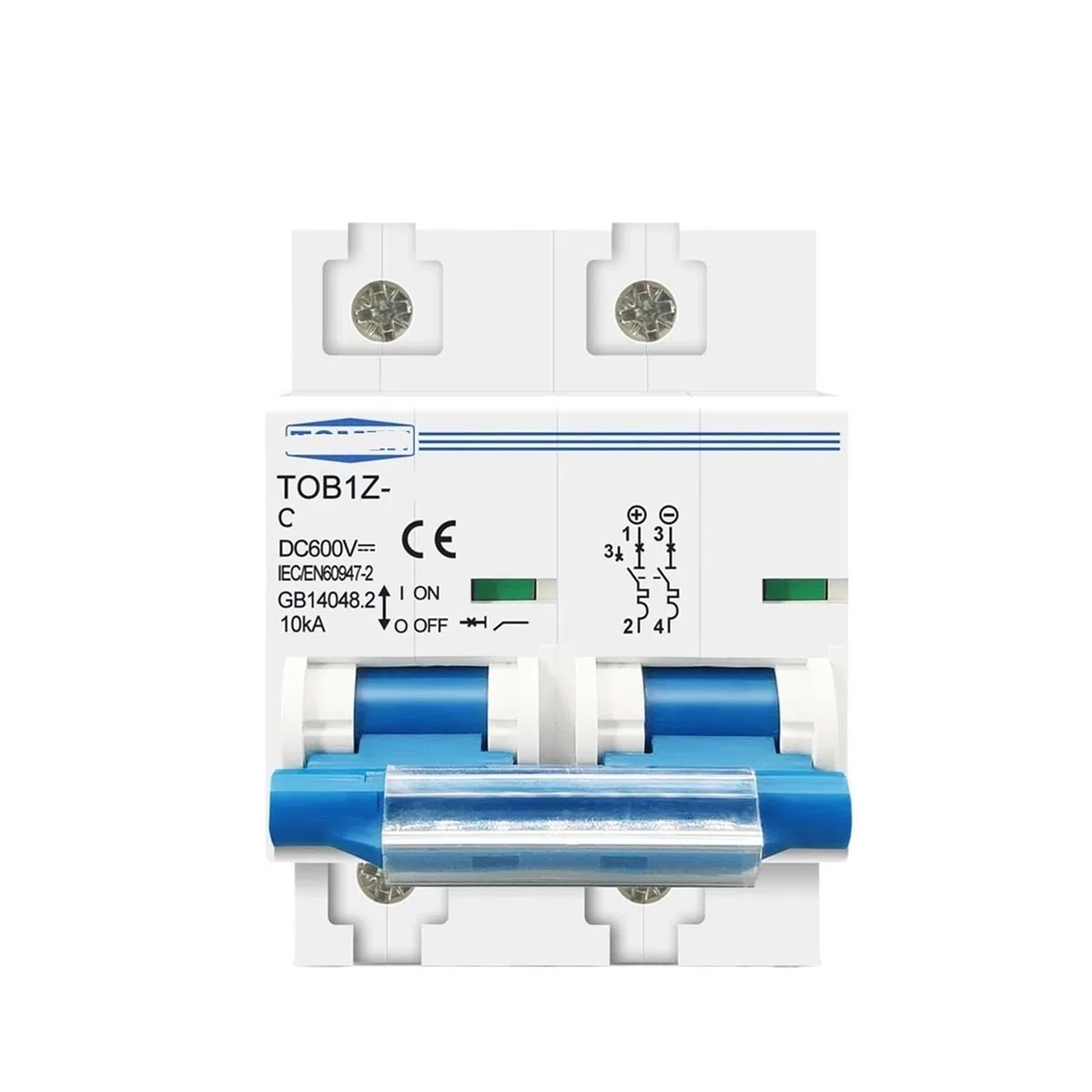 Sezionatore Generale Batteria Curva C 2P DC 600V 125A 100A 80A Interruttore magnetotermico Adatto for impianti fotovoltaici(100A)
