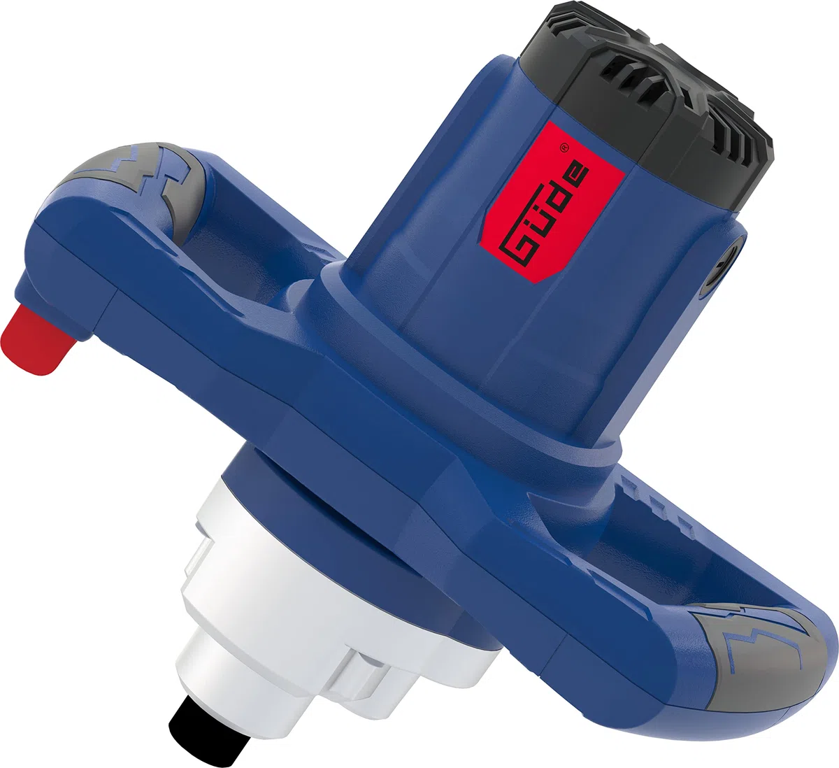 Güde 58043 GRW 1414.1 (230 V, 1400 W, potente agitatore per malta per mescolare e mescolare materiali da costruzione in polvere), blu