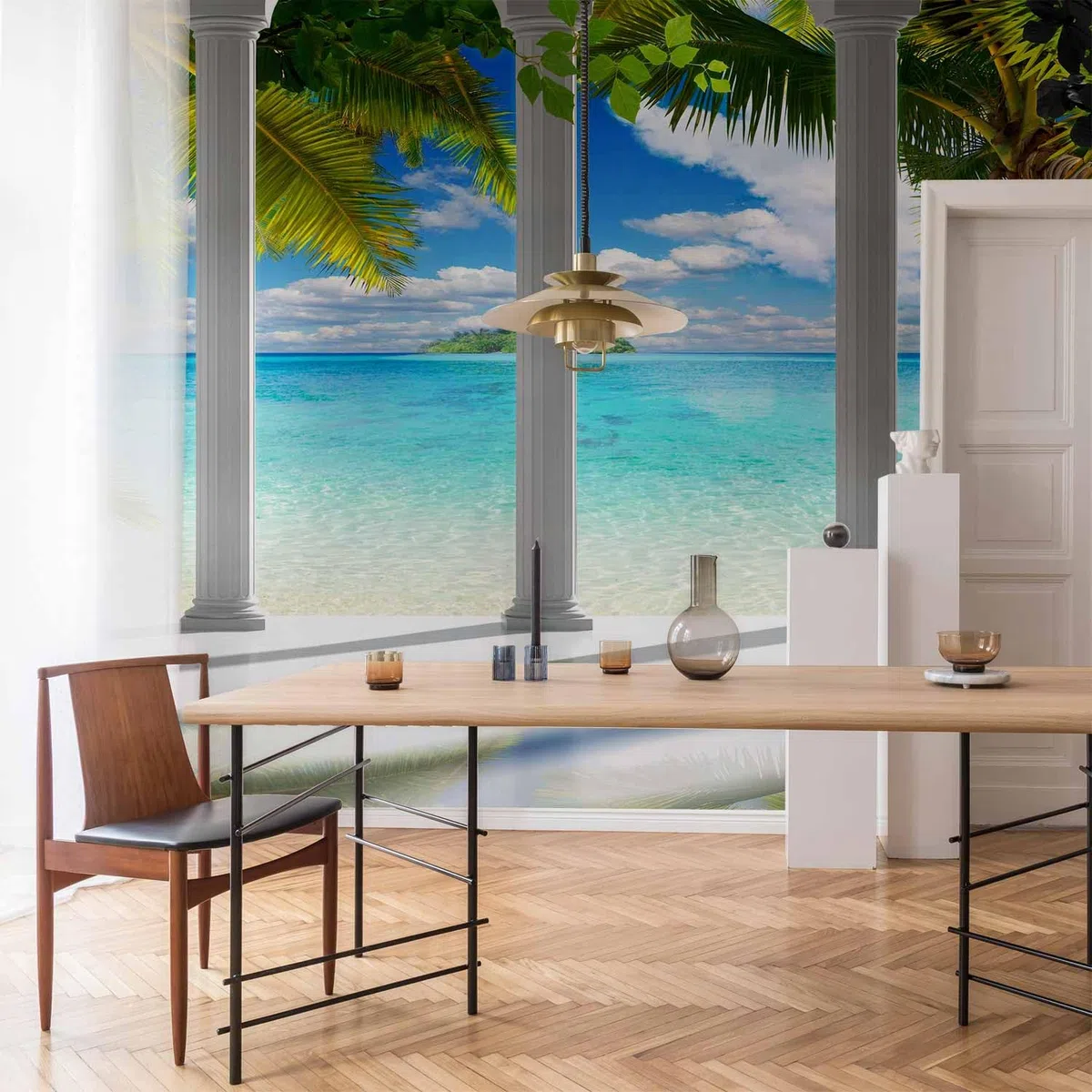 murando - Carta da parati Adesiva Mare Oceano 343x256 cm Fotomurali Adesivi Murali Rivestimento Parete Moderna per Pareti Adesiva Muro Decorativo Fotomurale Soggiorno -tropicale