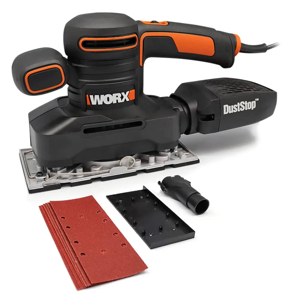 Worx WX641 Levigatrice Orbitale, 250 W, 220 V, Nero