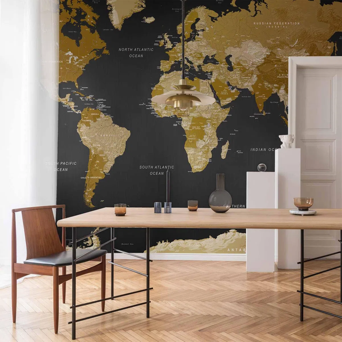 murando Mappa del mondo Fotomurali adesivi 294x210 cm Fotomurali Adesivi Murali Rivestimento Parete Moderna per Pareti Adesiva Muro Decorativo Fotomurale Soggiorno k-A-0091-a-d