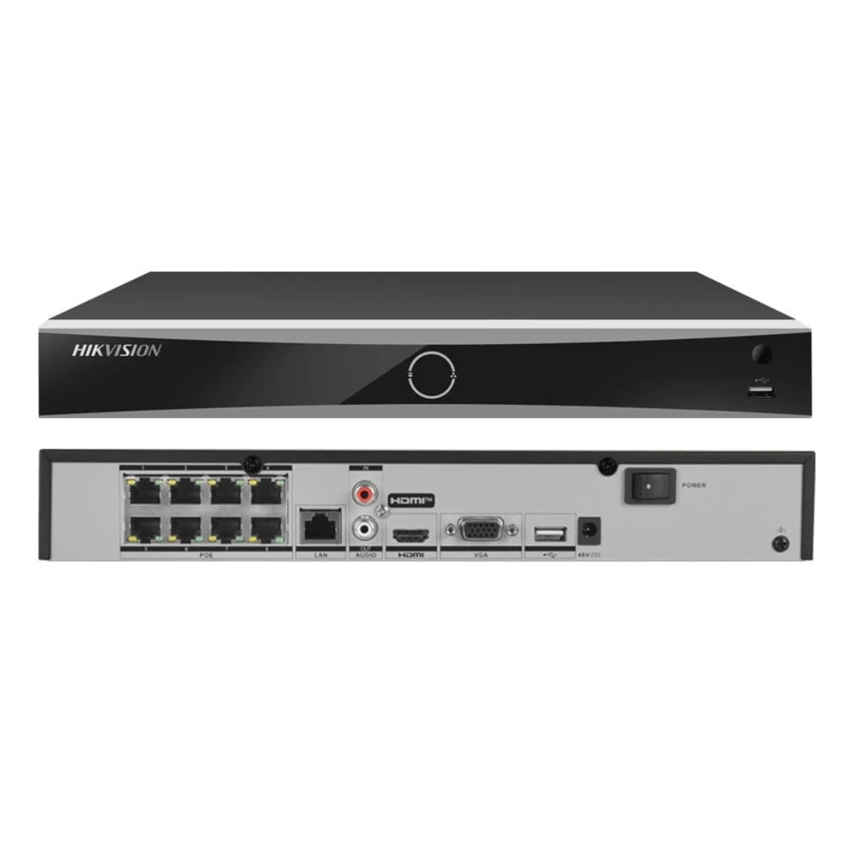 Hikvision Gravador NVR Pro 8 Canali IP PoE 4K Nero - DS-7608NXI-K1/8P(D)