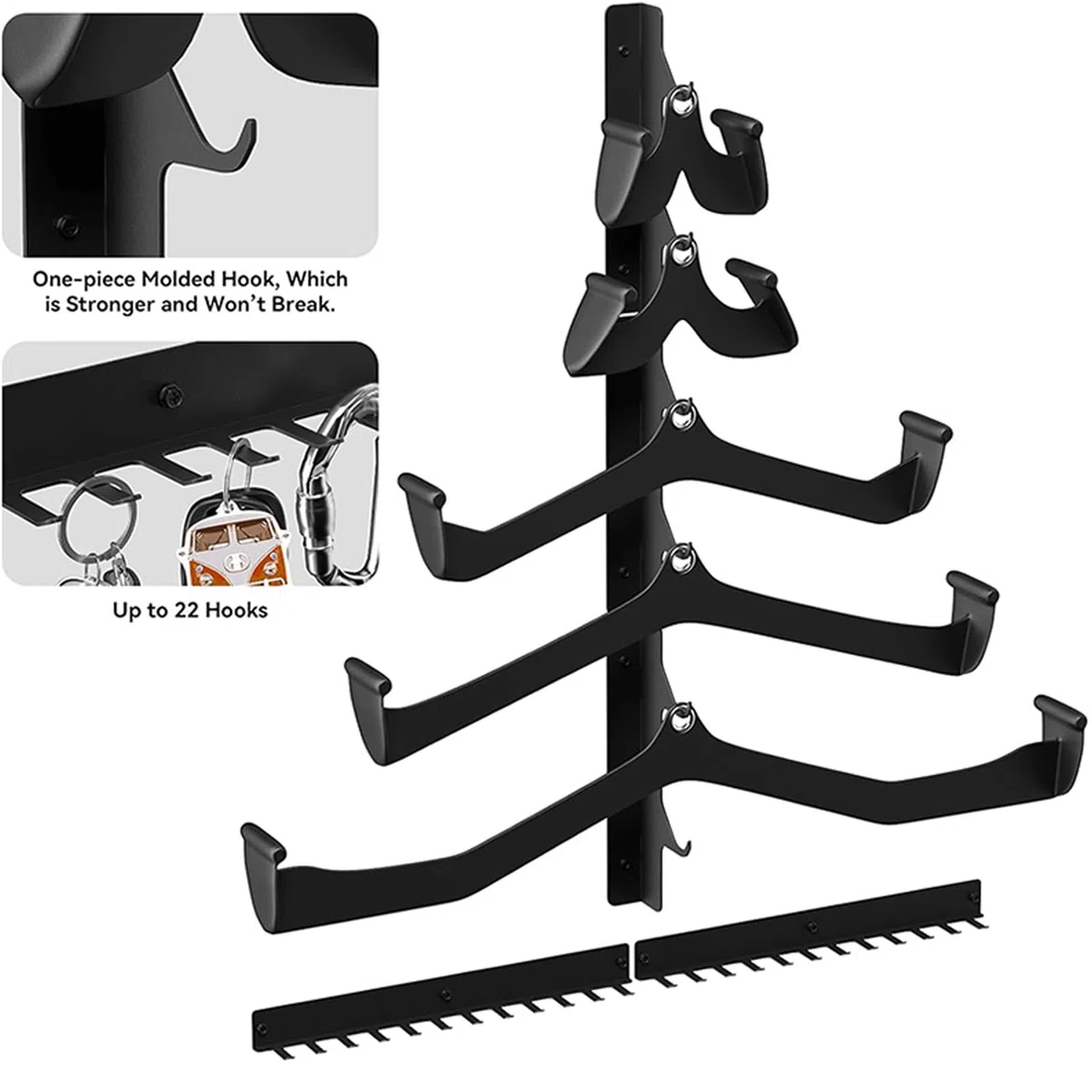 Lat Pull Down Bar Rack – 5 pezzi supporto da parete – Home Cable Attachment Storage Rack – per saltare corda manubri attrezzature fitness appassionati di allenamento