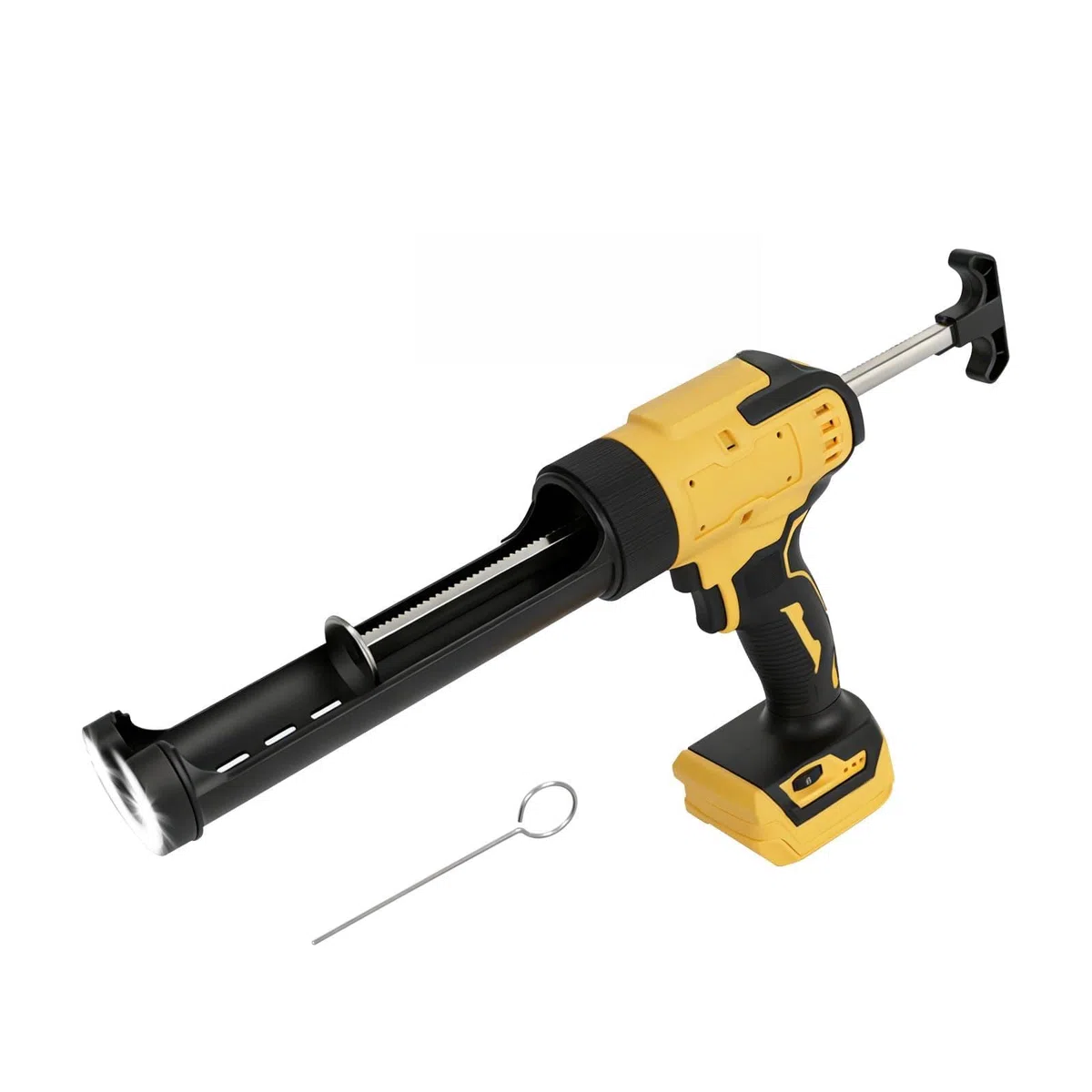 Pistola per sigillatura senza fili per Dewalt, applicatore elettrico per pistola sigillante siliconica per cartucce da 300 ml con 6 velocità regolabili, display digitale, luce LED e antigoccia per