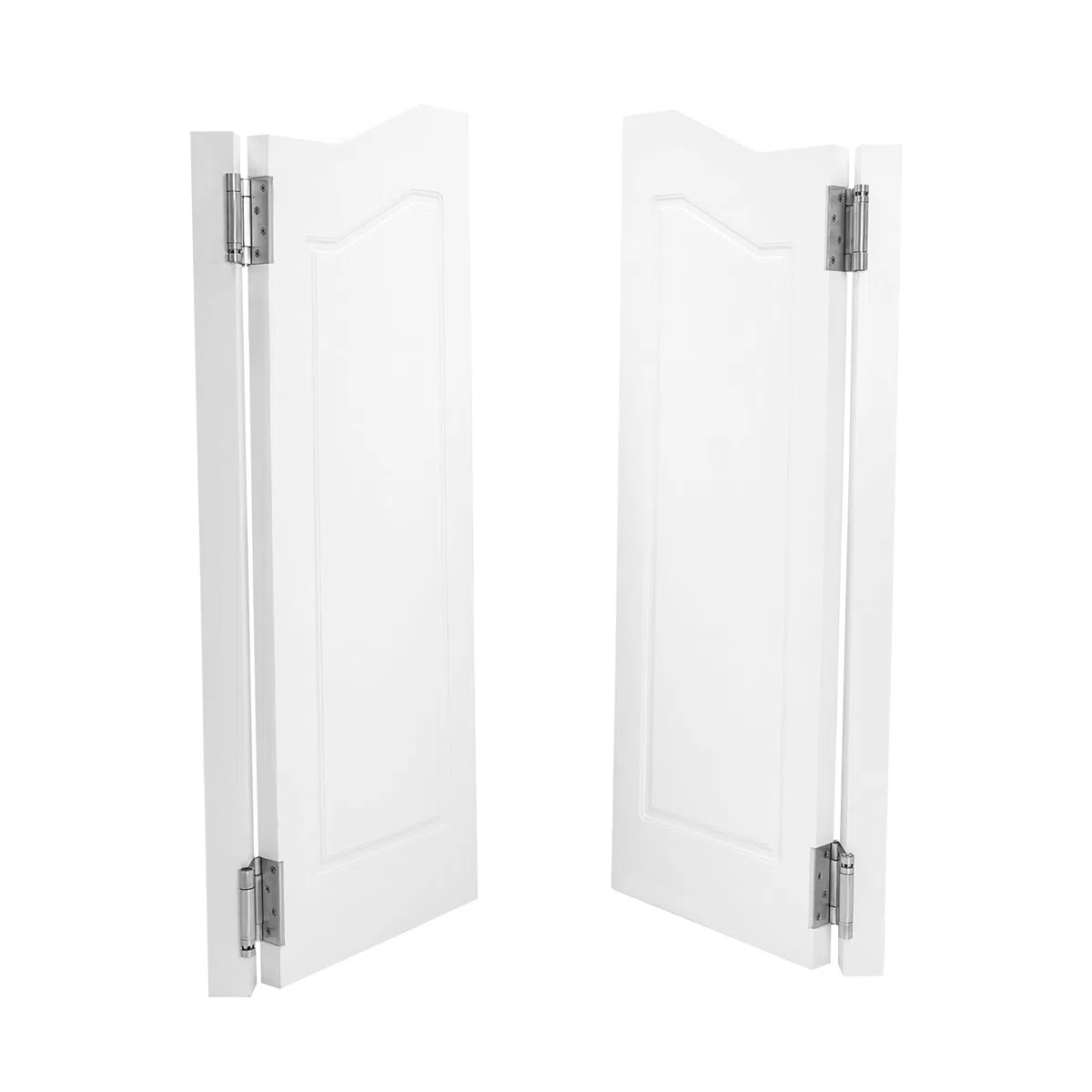 Porta basculante per salone, divisoria automatica, in legno, doppia porta, stile retrò, spessore 3,5 cm, per corridoio, cucina, bar, pub (bianco, 110 x 45 cm)